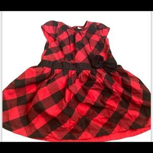 Carter’s red Buffalo plaid girl Christmas dress size 18 months